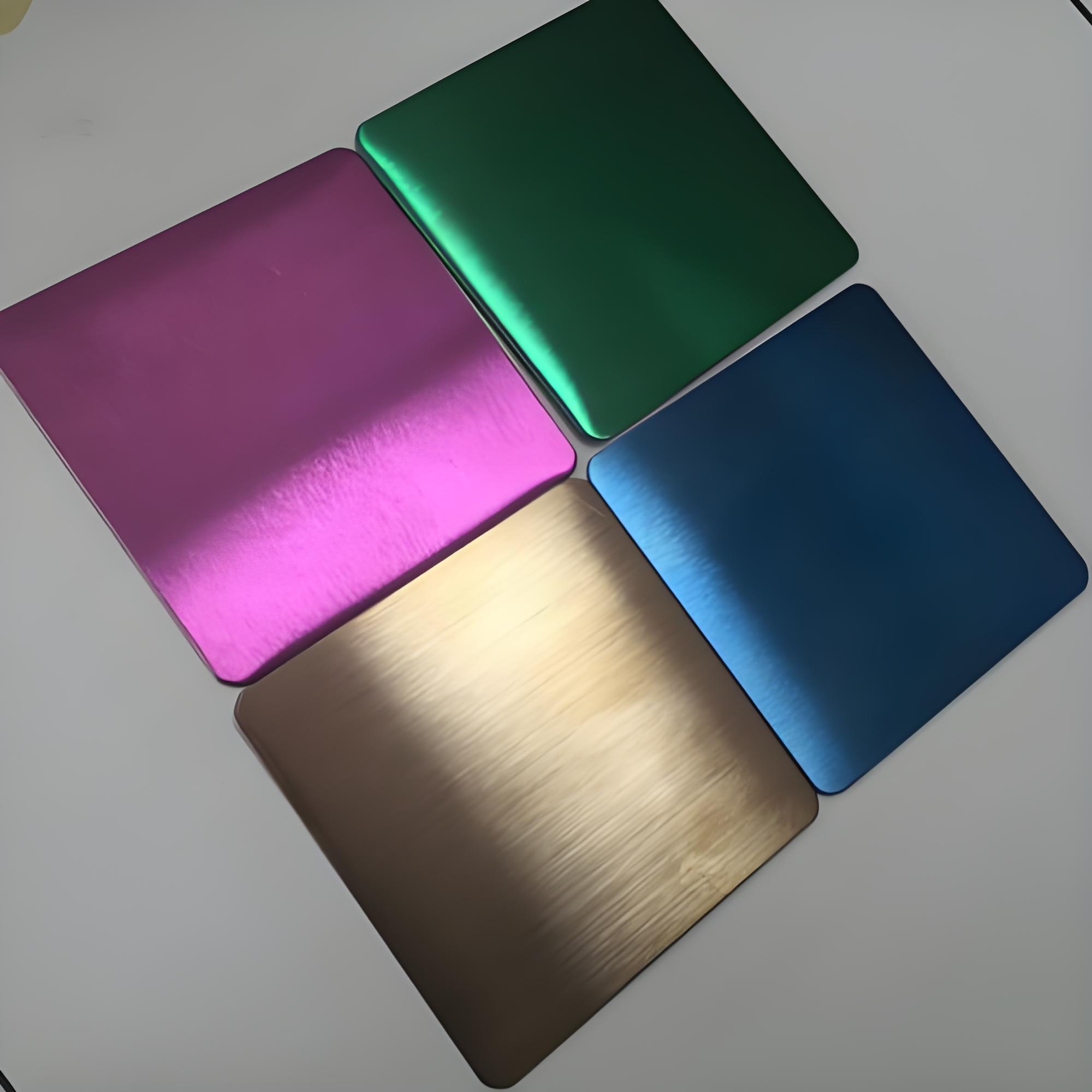 Rose gold golden Green Black colored 201 stainless steel sheets 304 sheets plates