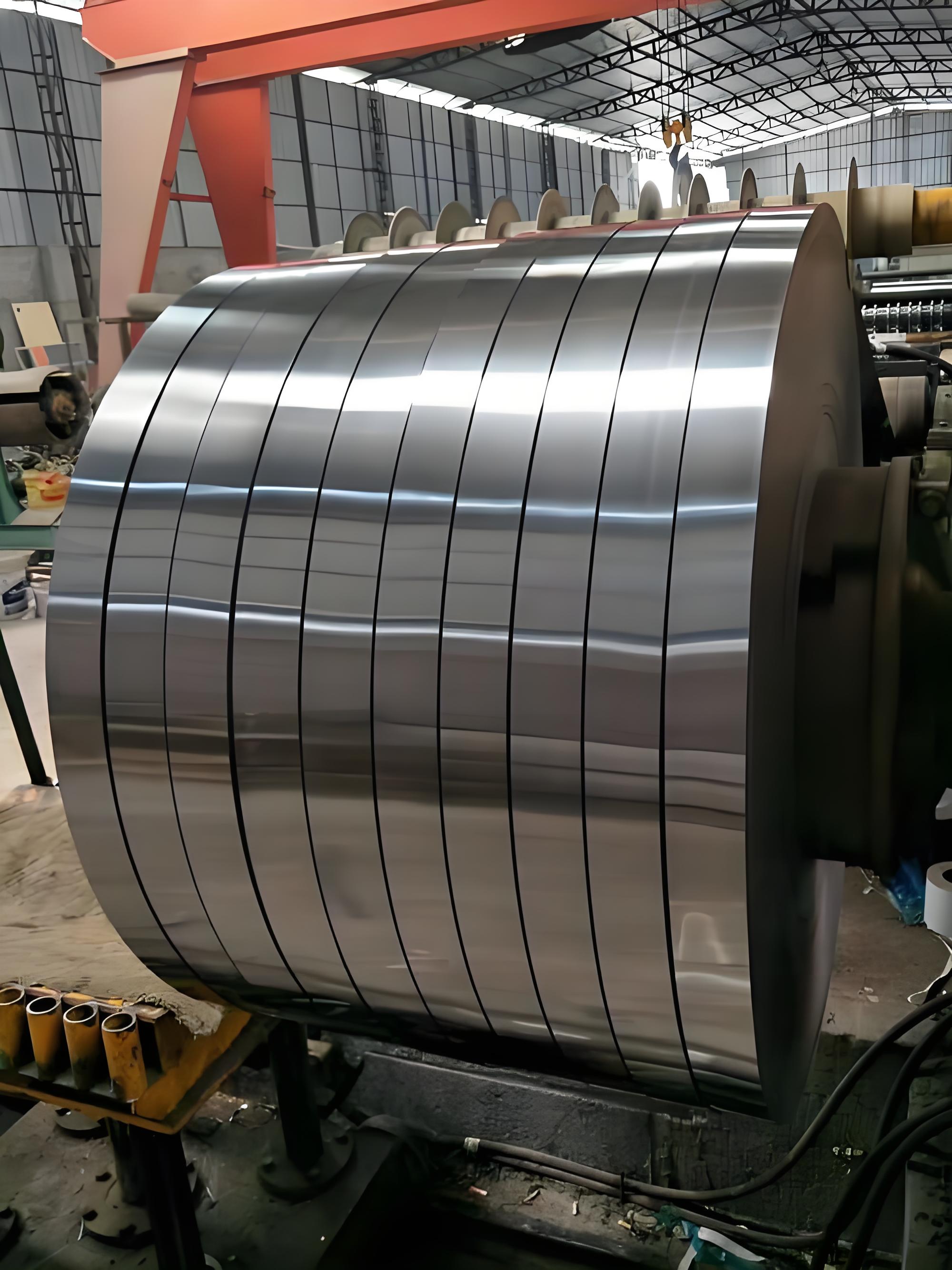 Stainless steel processing,steel strip,cutting,slim steel strip